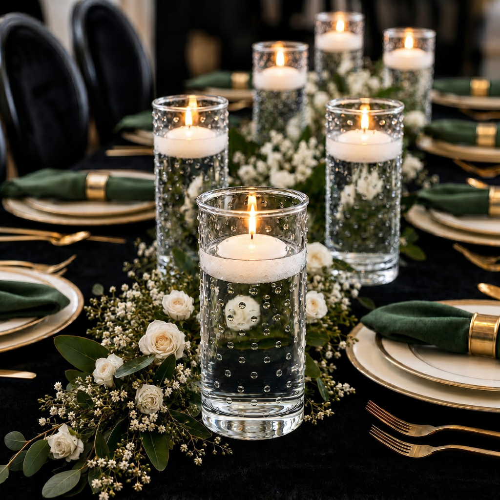 Richland Cylinder Vase Dotted Swiss Small Set of 6