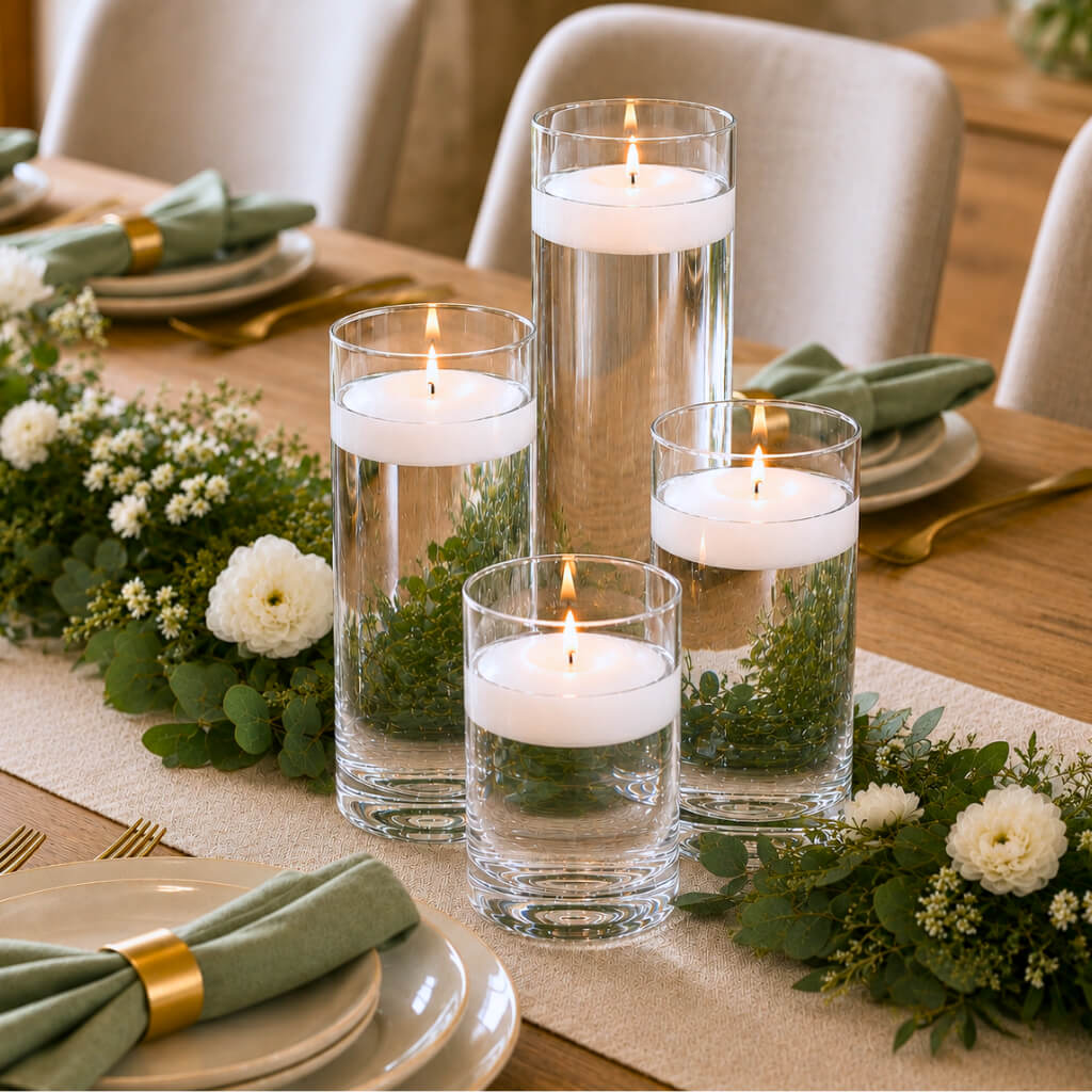 Eastland Cylinder Floating Candle Holder 3.25"x10.5"