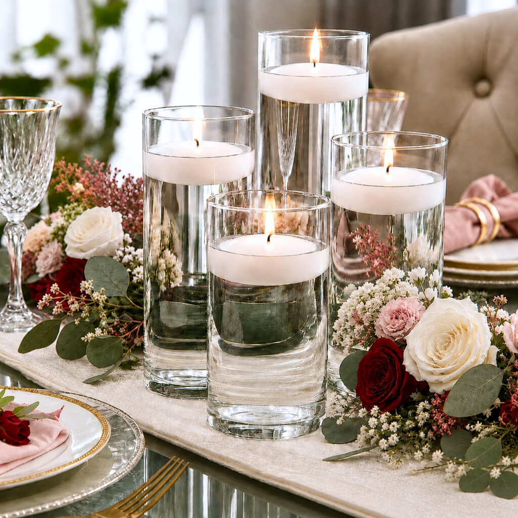 Eastland Cylinder Floating Candle Holder 3.25"x10.5"