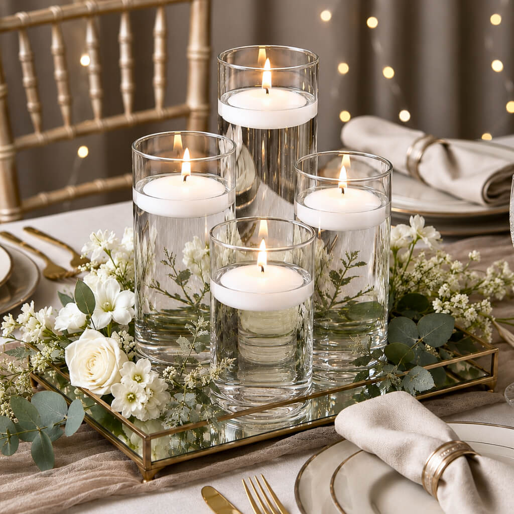 Eastland Cylinder Floating Candle Holder 3.25"x10.5"