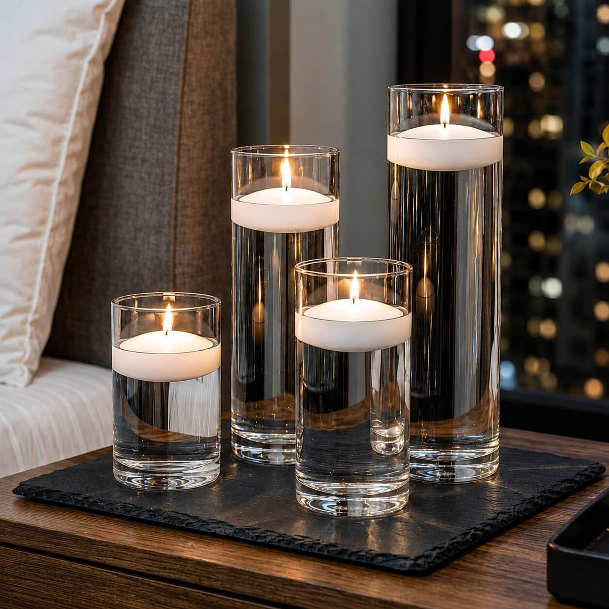 Eastland Cylinder Floating Candle Holder 3.25"x10.5"