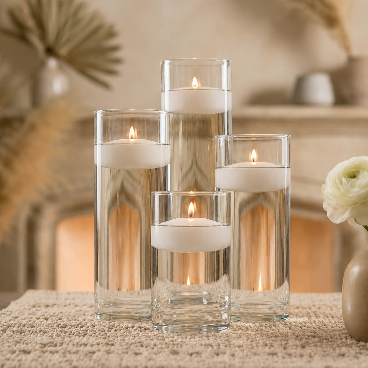 Eastland Cylinder Floating Candle Holder 3.25"x10.5"