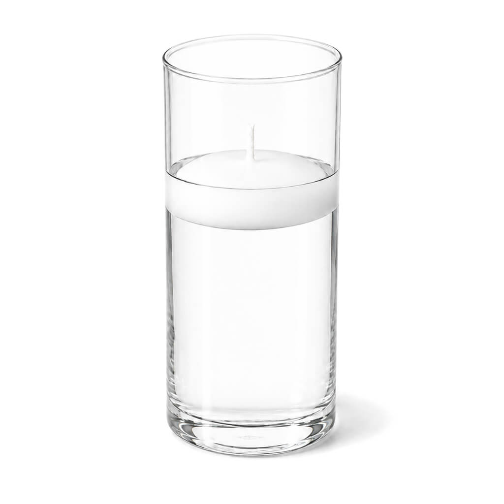 Eastland Cylinder Floating Candle Holder 3.25"x7.5" Set of 12
