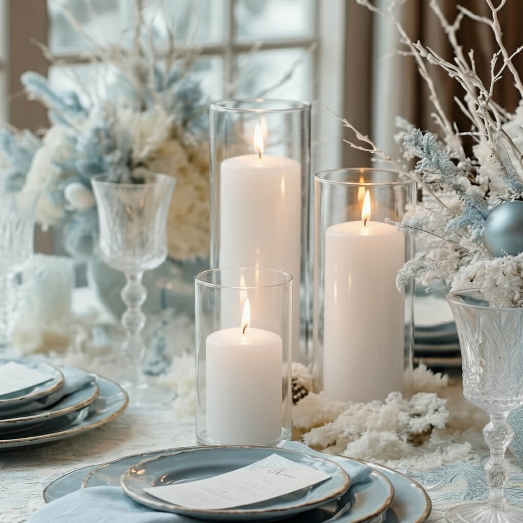 Richland Pillar Candle 6" & Eastland Cylinder Holder 7.5" inch Set of 12 - White