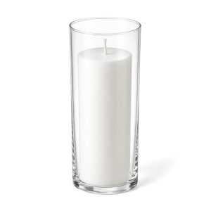 Richland Pillar Candle 9" & Eastland Cylinder Holder 10.5" Set of 12 - White